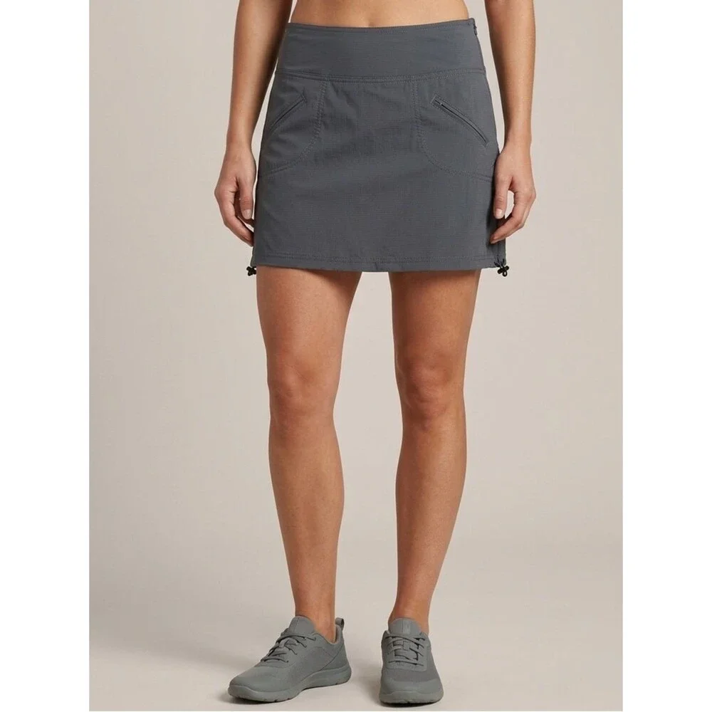Athleta Womens Cinch Ripstop Hiking Skort Asphalt Gray Size 0